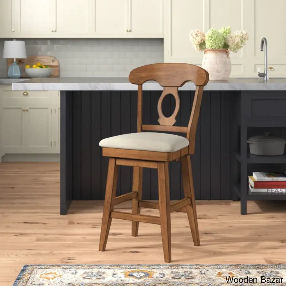 Fortvillez Swivel Upholstered Counter And Bar Stool