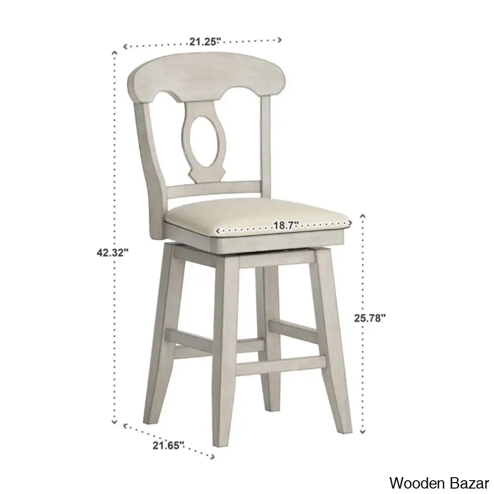 Fortvillez Swivel Upholstered Counter And Bar Stool