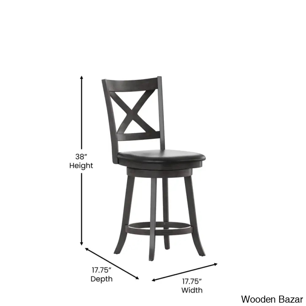 Franciso Classic Crossback Wooden Swivel Dining Counter