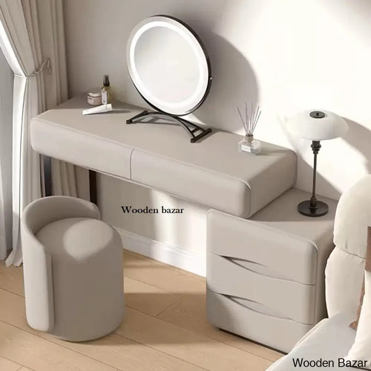 Freida Vanity Dressing Table With Lighted Mirror And Stool