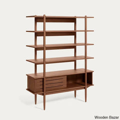 Freyr Endless Charm Solid Wood Carolin Bookshelf - Wooden Bazar
