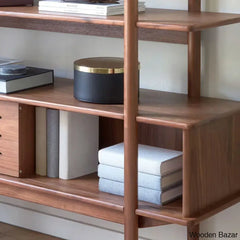 Freyr Endless Charm Solid Wood Carolin Bookshelf - Wooden Bazar
