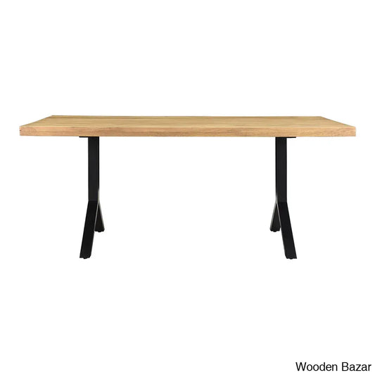 Fruzia Seamless Harmony Modern Dining Table - Wooden Bazar