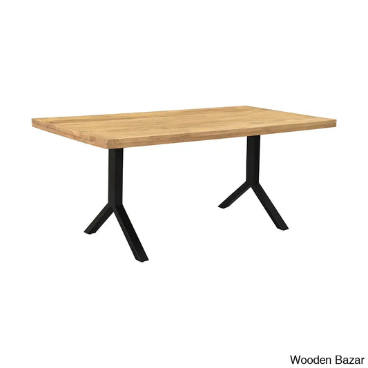 Fruzia Seamless Harmony Modern Dining Table - Wooden Bazar