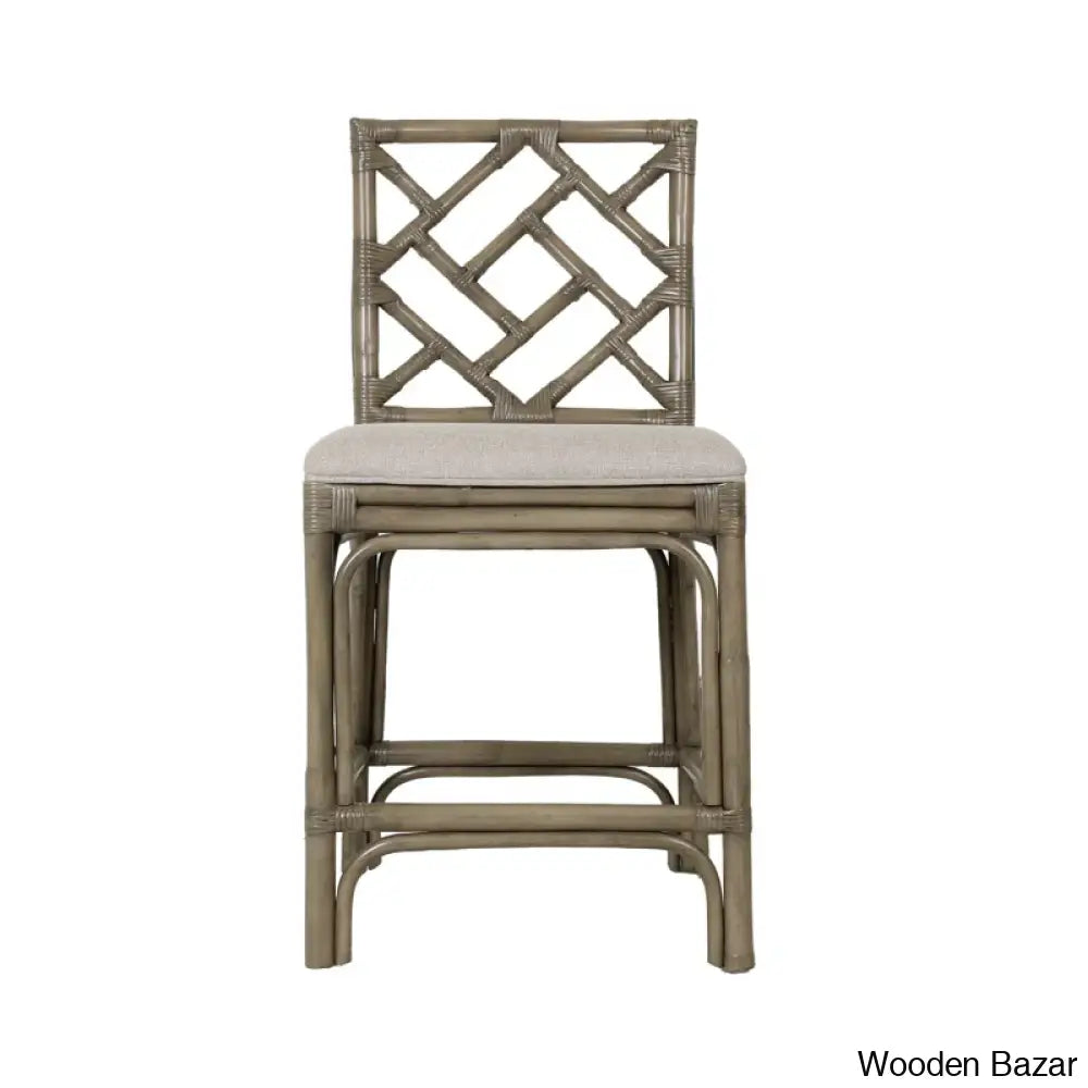 Fultonc Swivel Woven Counter And Bar Stool Gray / (24’’ Seat Height)