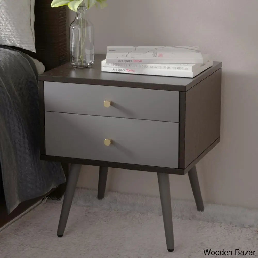 Bedside Table - Wooden Bazar