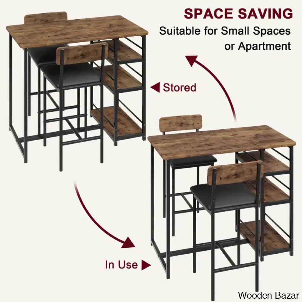 Gagley Stylish 2 Seater New Extendable Dining Set