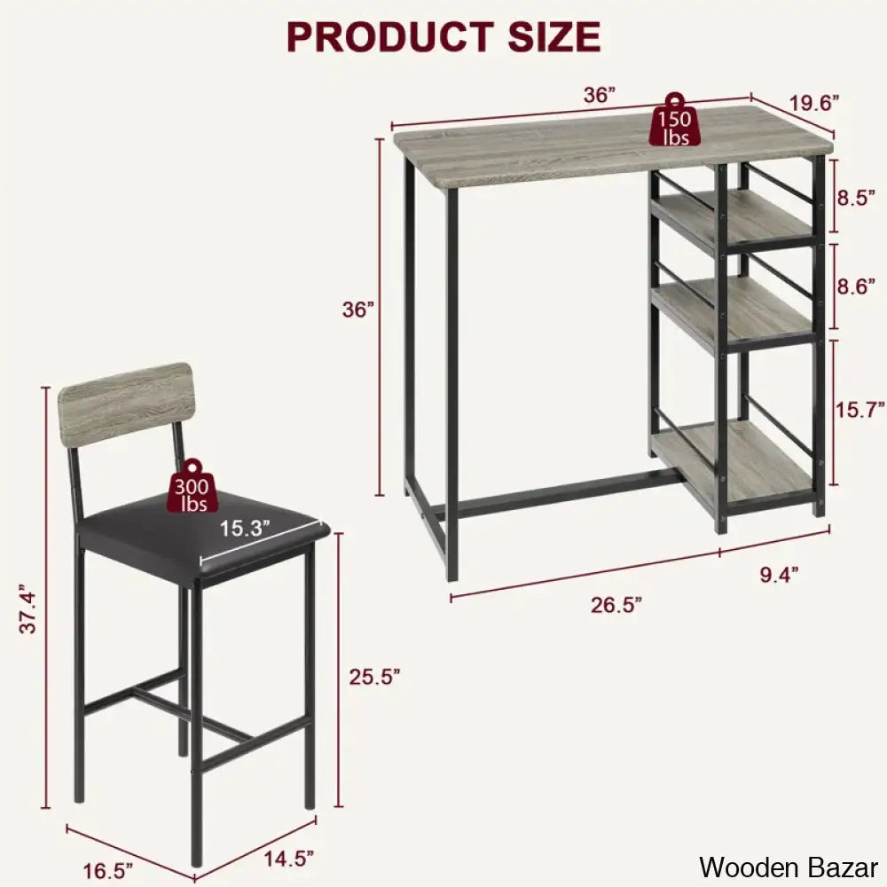 Gagley Stylish 2 Seater New Extendable Dining Set