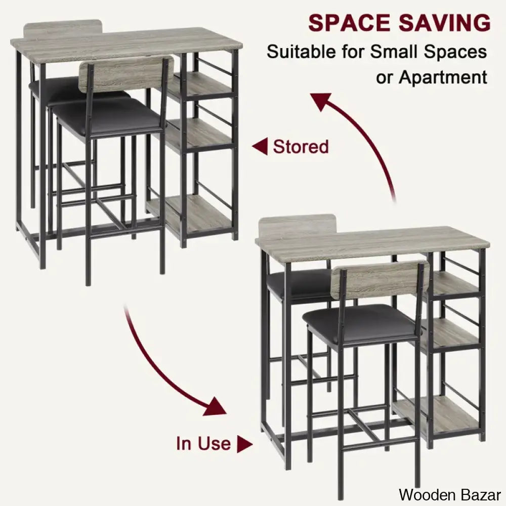 Gagley Stylish 2 Seater New Extendable Dining Set