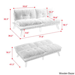 Gagnon Convertible 3 Seater Stylish Sofa Bed Loveseat Fuson