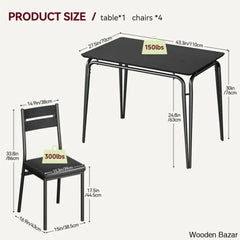 Gary Luxury 4 Seater Dining Table Set For Homes