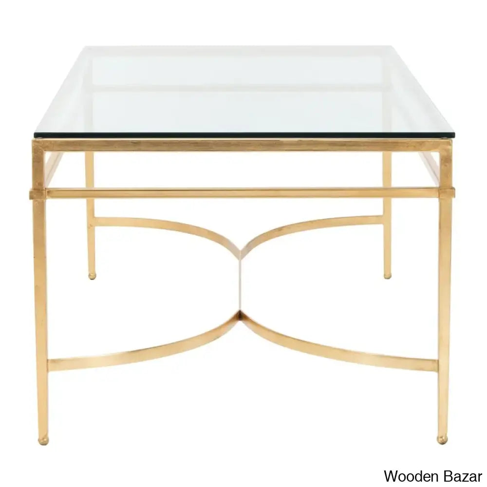 Genevievey Glass Top Coffee And Center Table