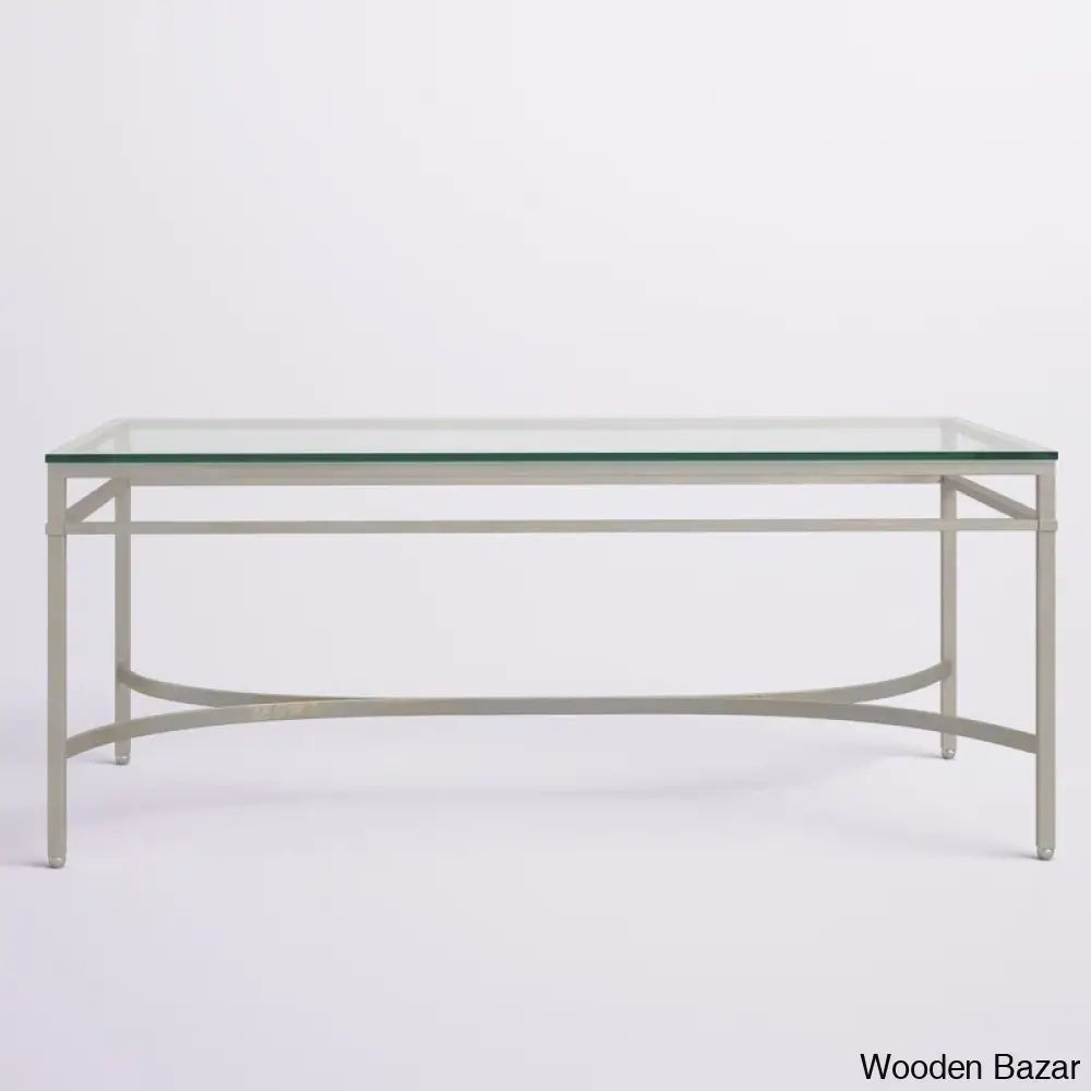 Genevievey Glass Top Coffee And Center Table