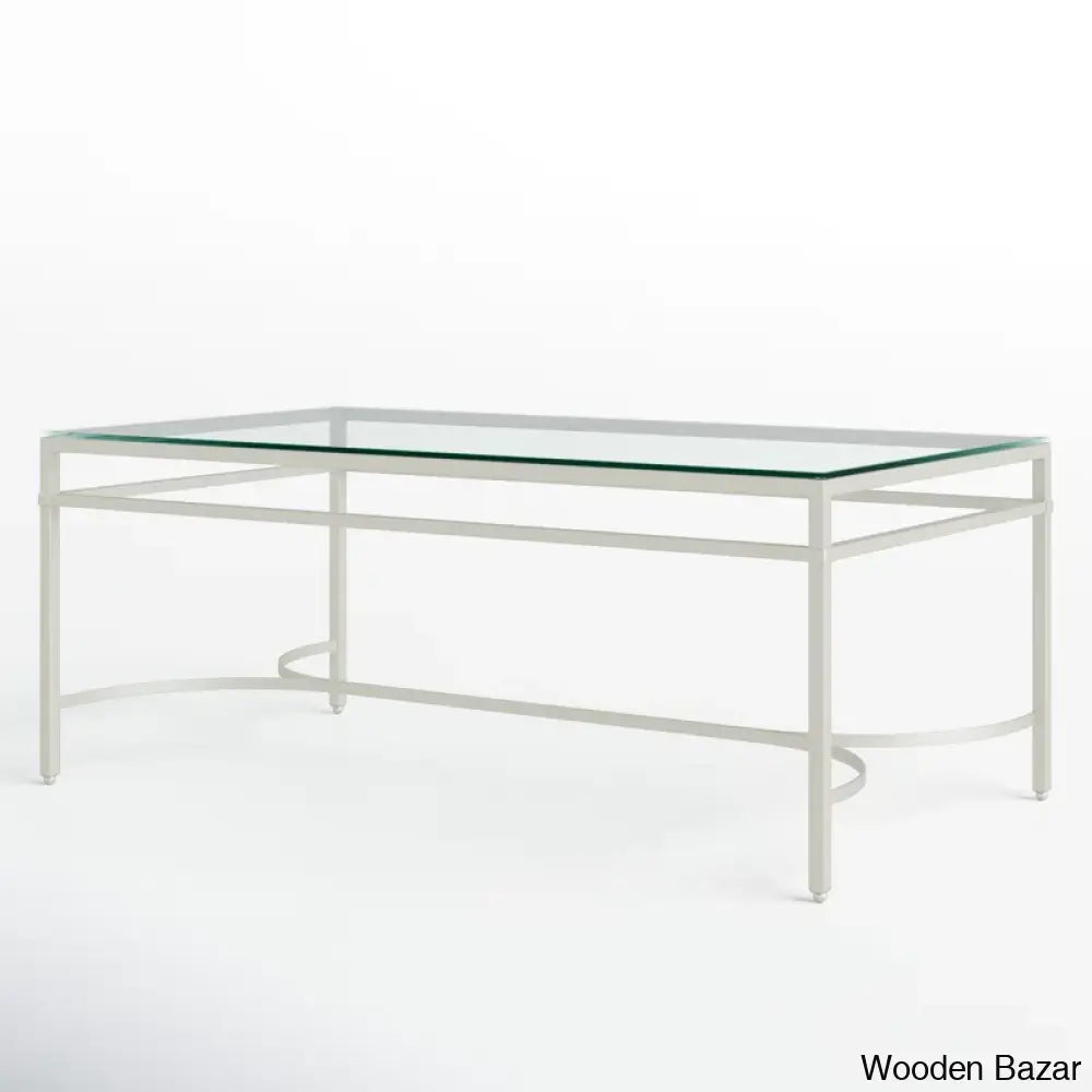 Genevievey Glass Top Coffee And Center Table