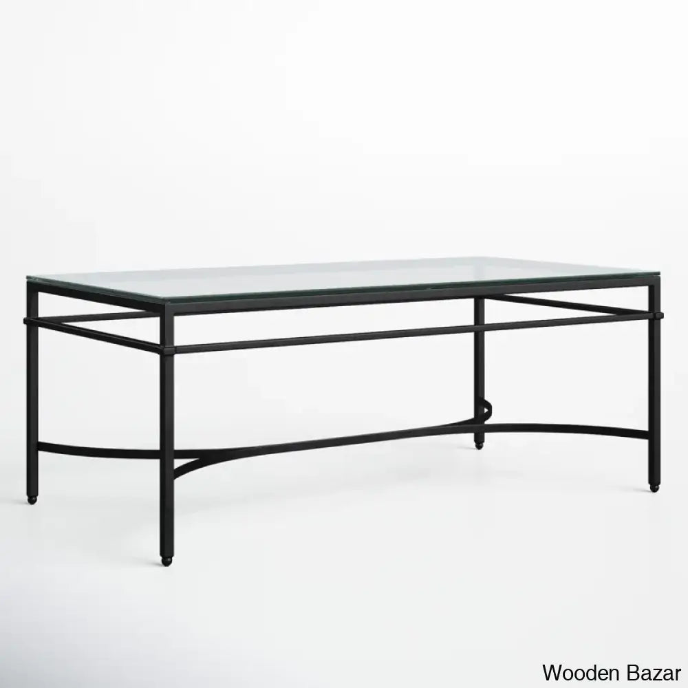 Genevievey Glass Top Coffee And Center Table