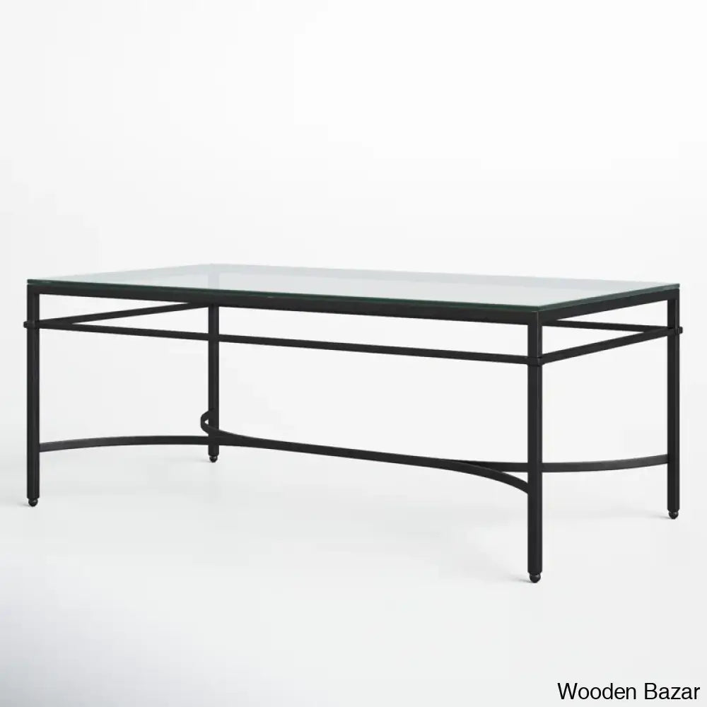 Genevievey Glass Top Coffee And Center Table