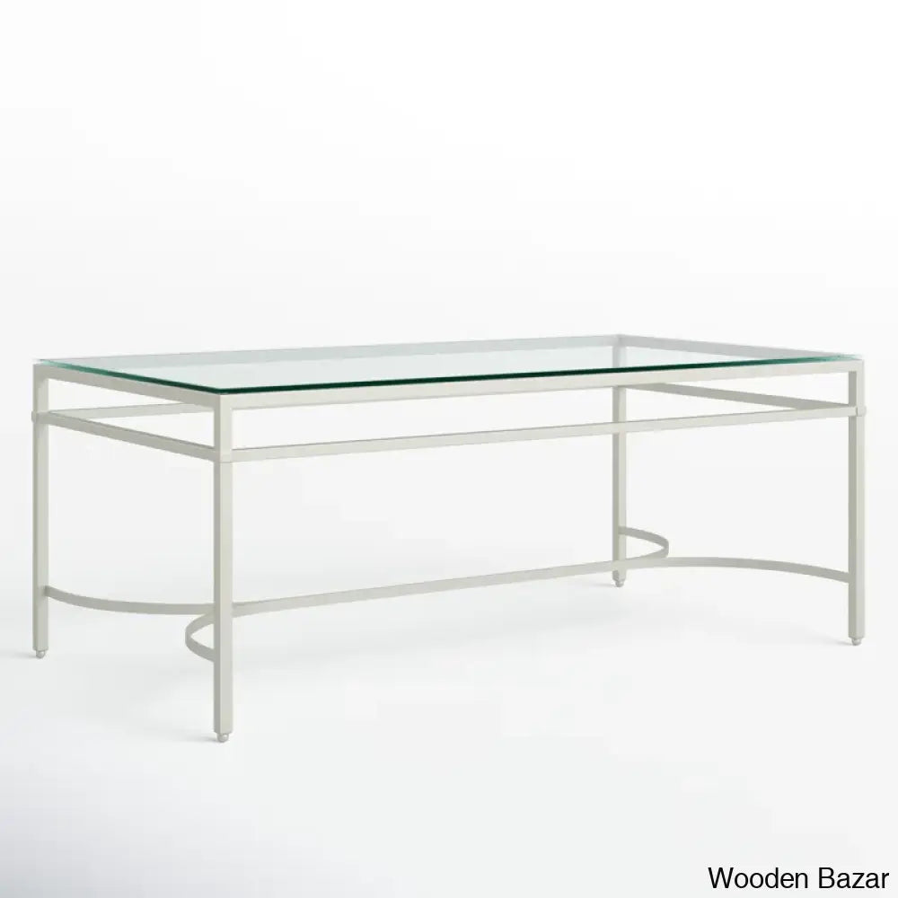 Genevievey Glass Top Coffee And Center Table