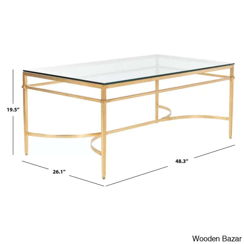 Genevievey Glass Top Coffee And Center Table