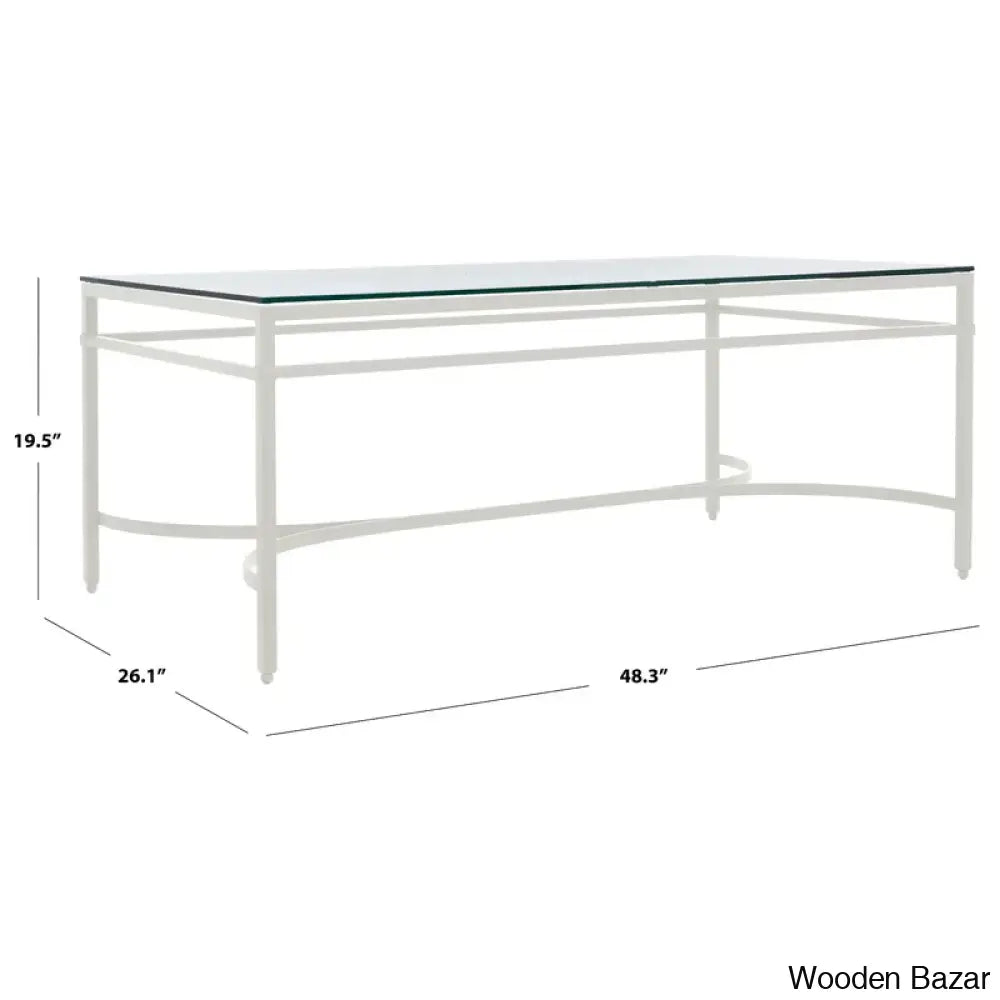 Genevievey Glass Top Coffee And Center Table