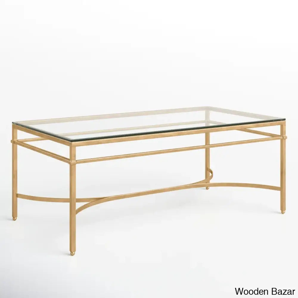 Genevievey Glass Top Coffee And Center Table