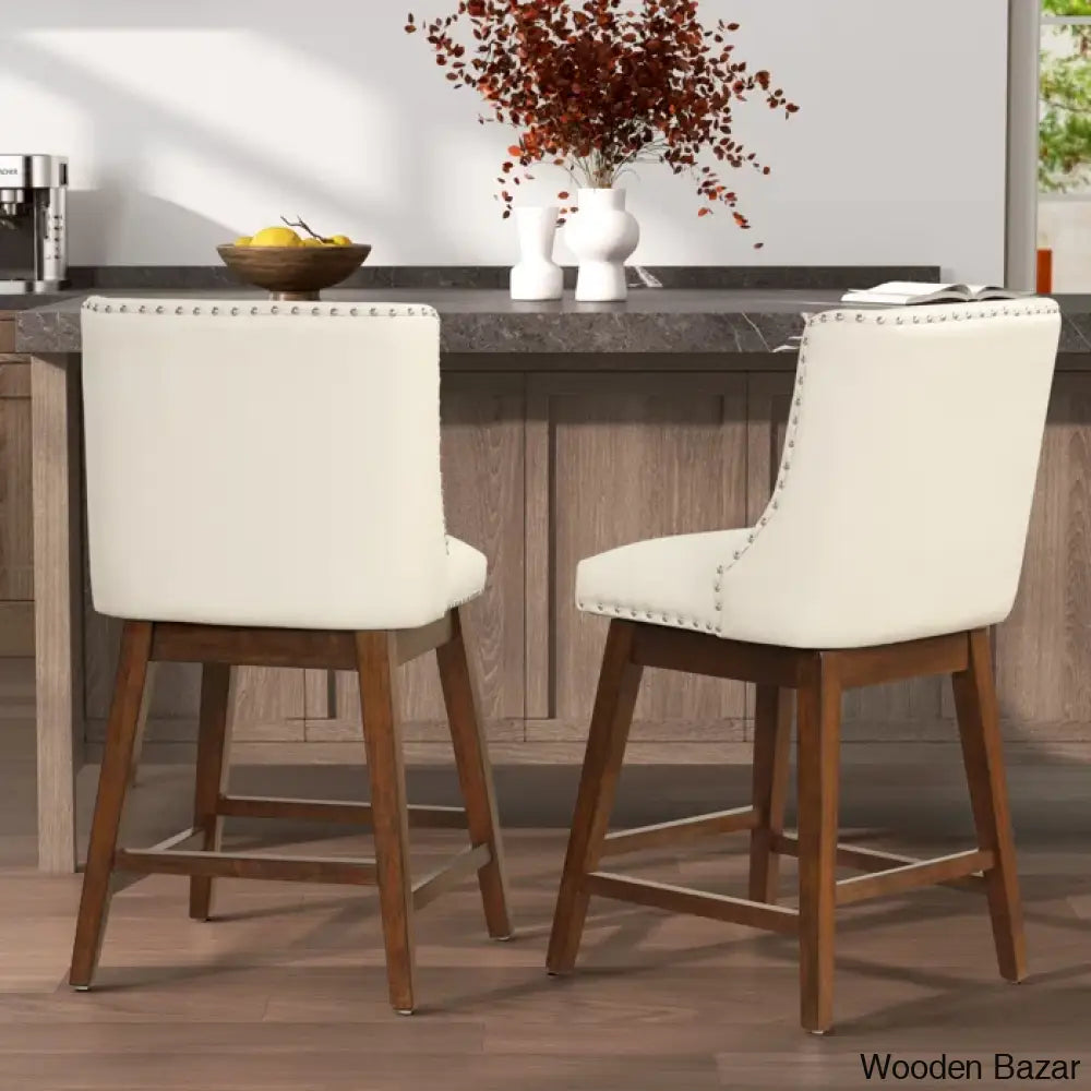 Georg 26’’ Swivel Upholstered Counter Stool (Set Of 2)