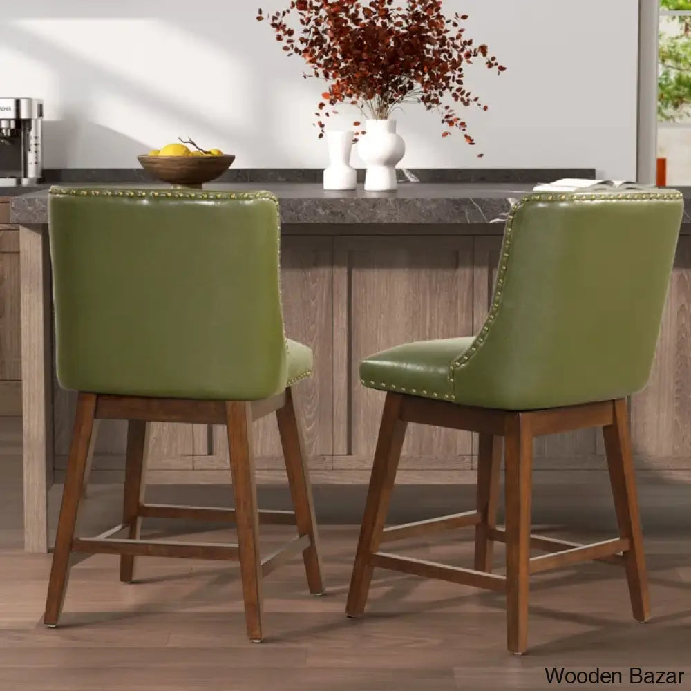 Georg 26’’ Swivel Upholstered Counter Stool (Set Of 2)