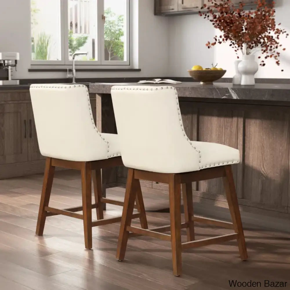 Georg 26’’ Swivel Upholstered Counter Stool (Set Of 2)