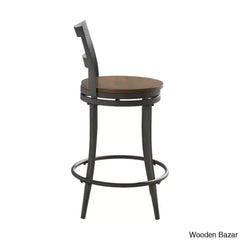 Gianaz Swivel 24’’ Counter And Bar Stool With Metal Frame (Set Of 2)