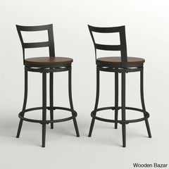 Gianaz Swivel 24’’ Counter And Bar Stool With Metal Frame (Set Of 2)