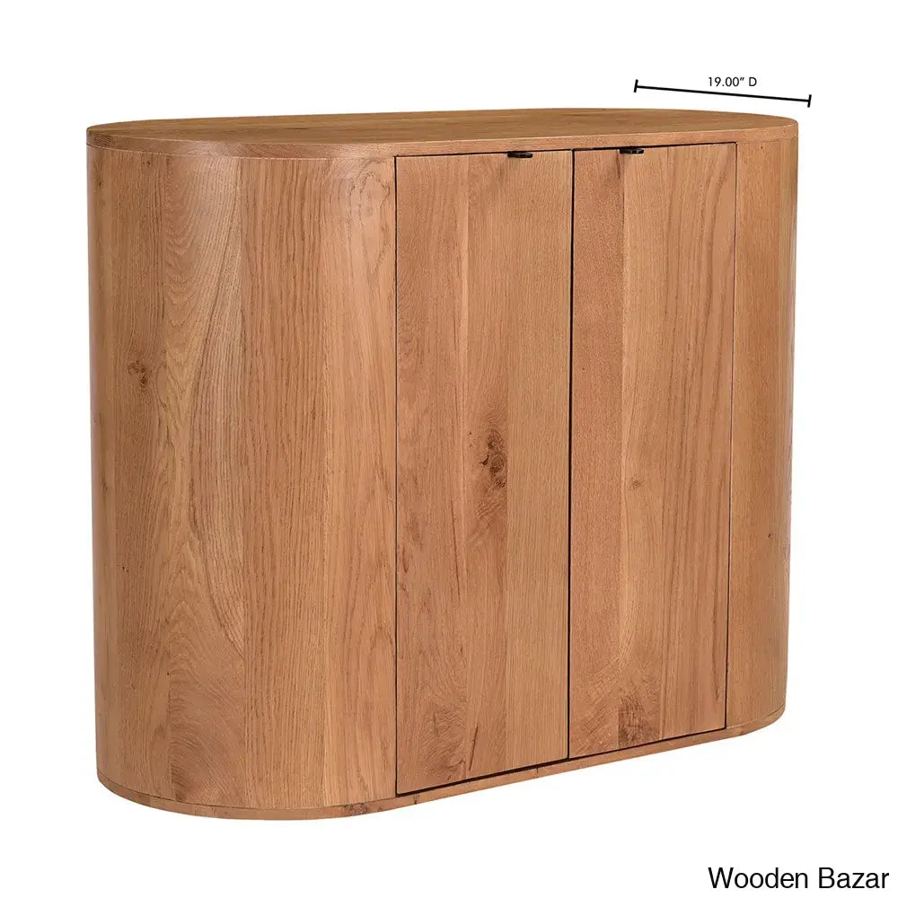 Gildas Innovative Design Solid Wood Theo Cabinet - Wooden Bazar