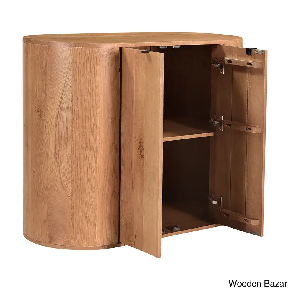 Gildas Innovative Design Solid Wood Theo Cabinet - Wooden Bazar