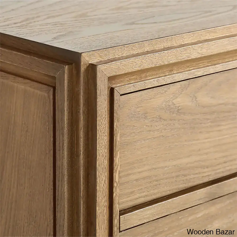 Giselle Elegant Efficiency Solid Wood Caldwell Barley 7-Drawer Chest