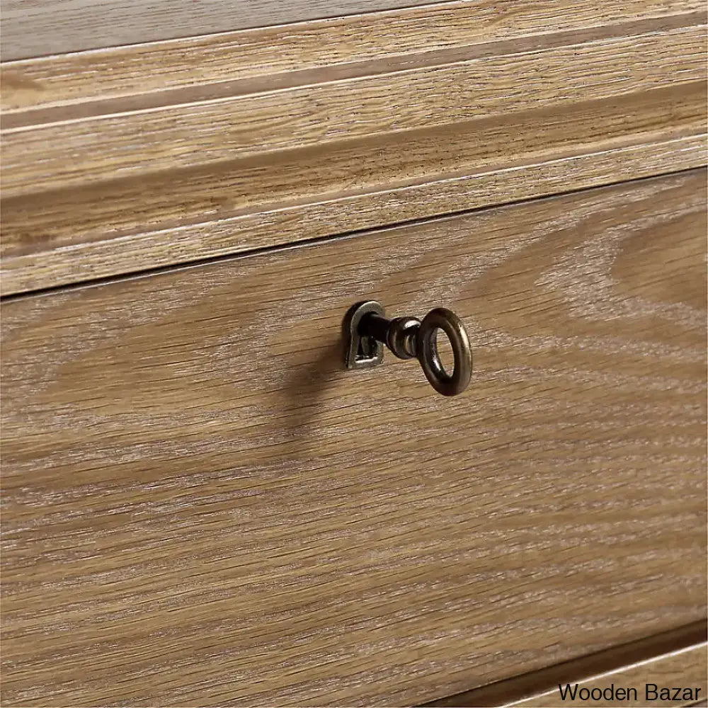 Giselle Elegant Efficiency Solid Wood Caldwell Barley 7-Drawer Chest