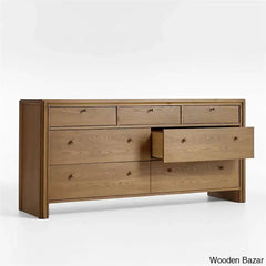 Giselle Elegant Efficiency Solid Wood Caldwell Barley 7-Drawer Chest