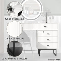 Dressing Table with Gol Mirror-5