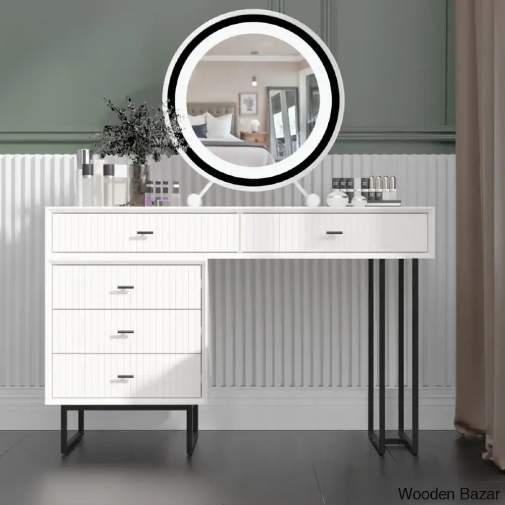 Dressing Table with Gol Mirror