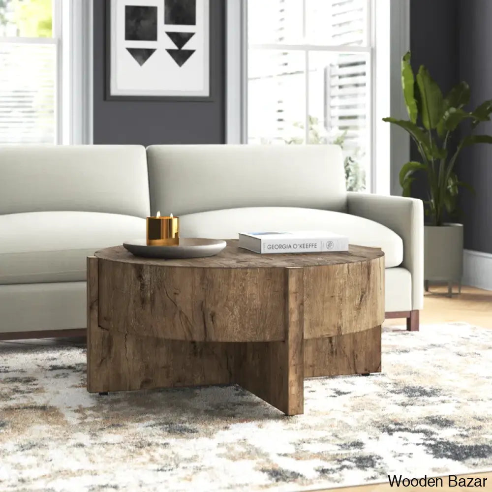 Glendo Cross Legs Coffee Table And Center Table