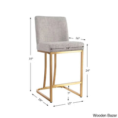 Glendoz Swivel Upholstered 24’’ Counter And Bar Stool With Metal Frame (Set Of 2)