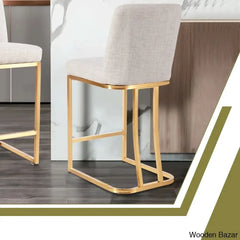 Glendoz Swivel Upholstered 24’’ Counter And Bar Stool With Metal Frame (Set Of 2)