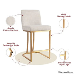 Glendoz Swivel Upholstered 24’’ Counter And Bar Stool With Metal Frame (Set Of 2)