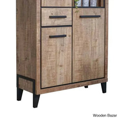 Gomer Innovative Design Solid Wood Vibes Storage Cabinet - Wooden Bazar