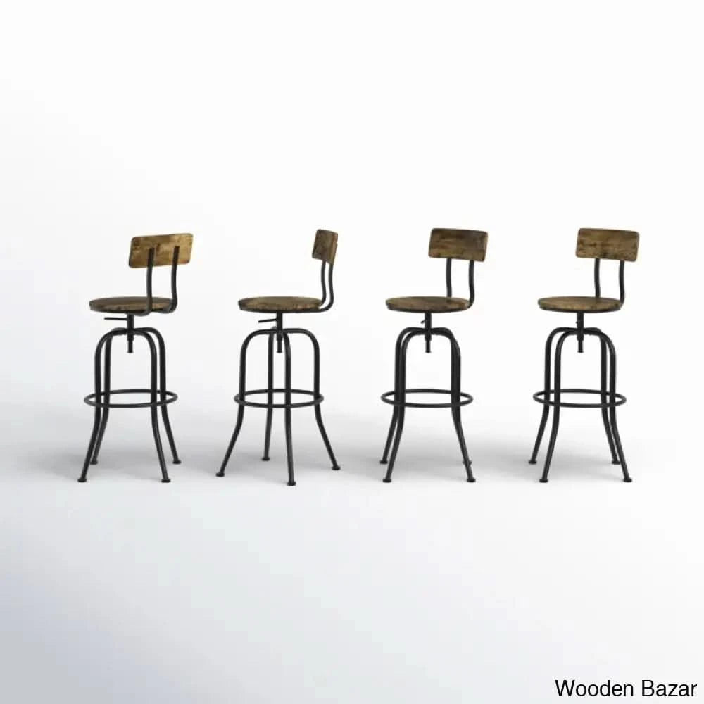 Grafa Swivel Adjustable Height Counter and bar Stool with Metal