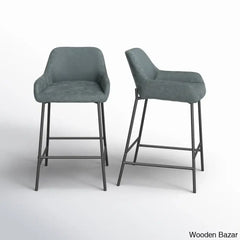 Greelys Swivel Upholstered 24.75’’ Counter And Bar Stool With Metal Frame (Set Of 2)