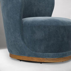 Aekix Swivel Chair - Wooden bazar