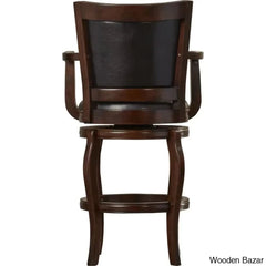 Greero Swivel Counter And Bar Stool Set Of 2- Wooden Bazar