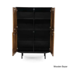 Greesham Sophistication Redefined Solid Wood Storage Cabinet - Wooden Bazar