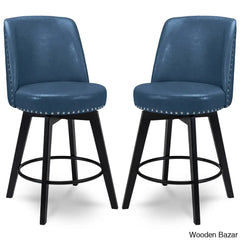 Griggstownz Swivel Upholstered 26’’ Counter Stool (Set Of 2)