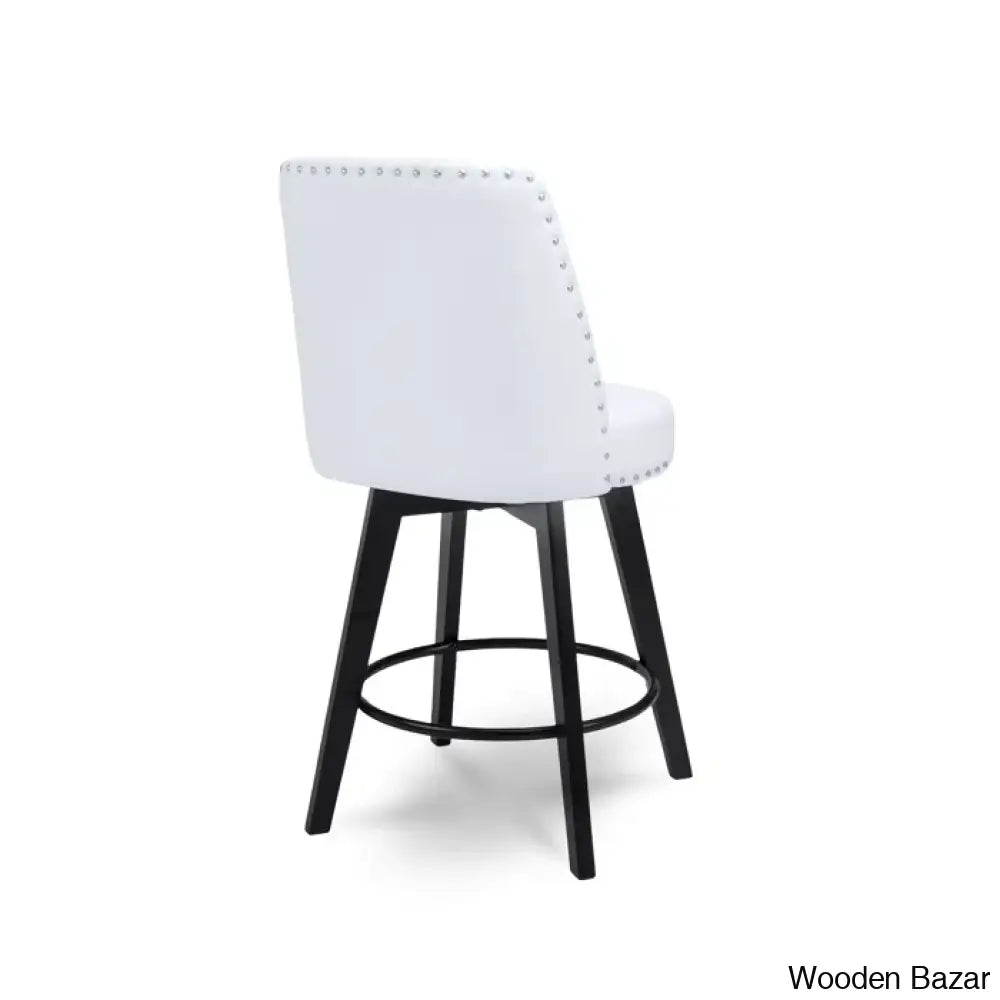 Griggstownz Swivel Upholstered 26’’ Counter Stool (Set Of 2)