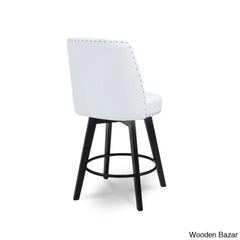 Griggstownz Swivel Upholstered 26’’ Counter Stool (Set Of 2)