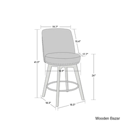 Griggstownz Swivel Upholstered 26’’ Counter Stool (Set Of 2)